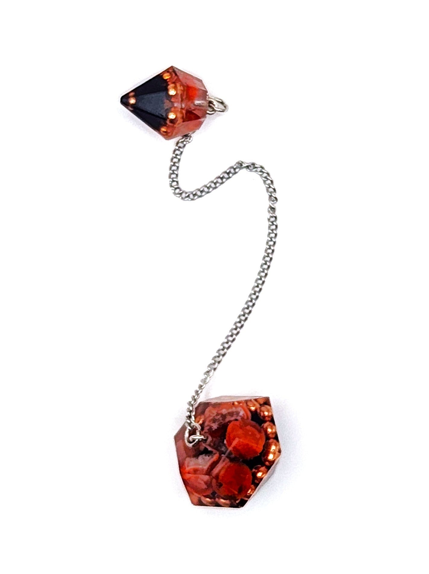 Carnelian Orgonite Pendulum - Black