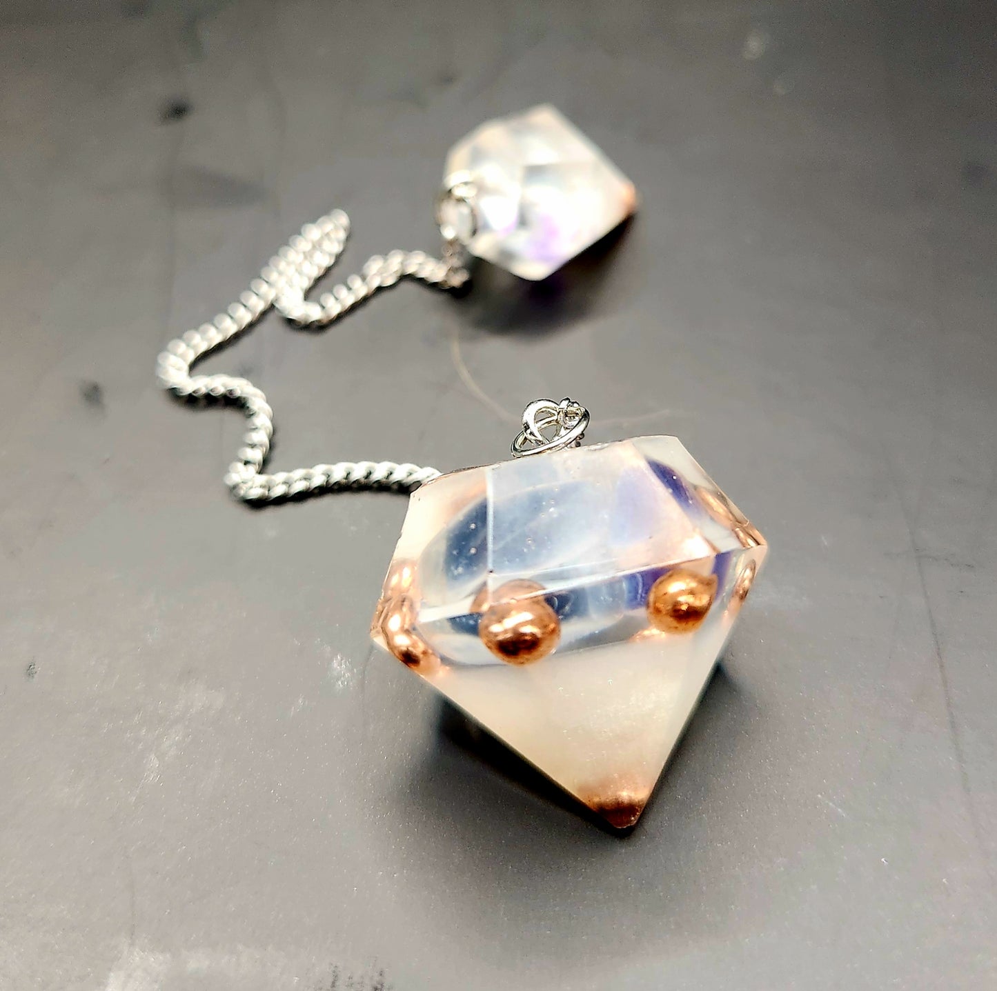 Fluorite Orgonite Pendulum