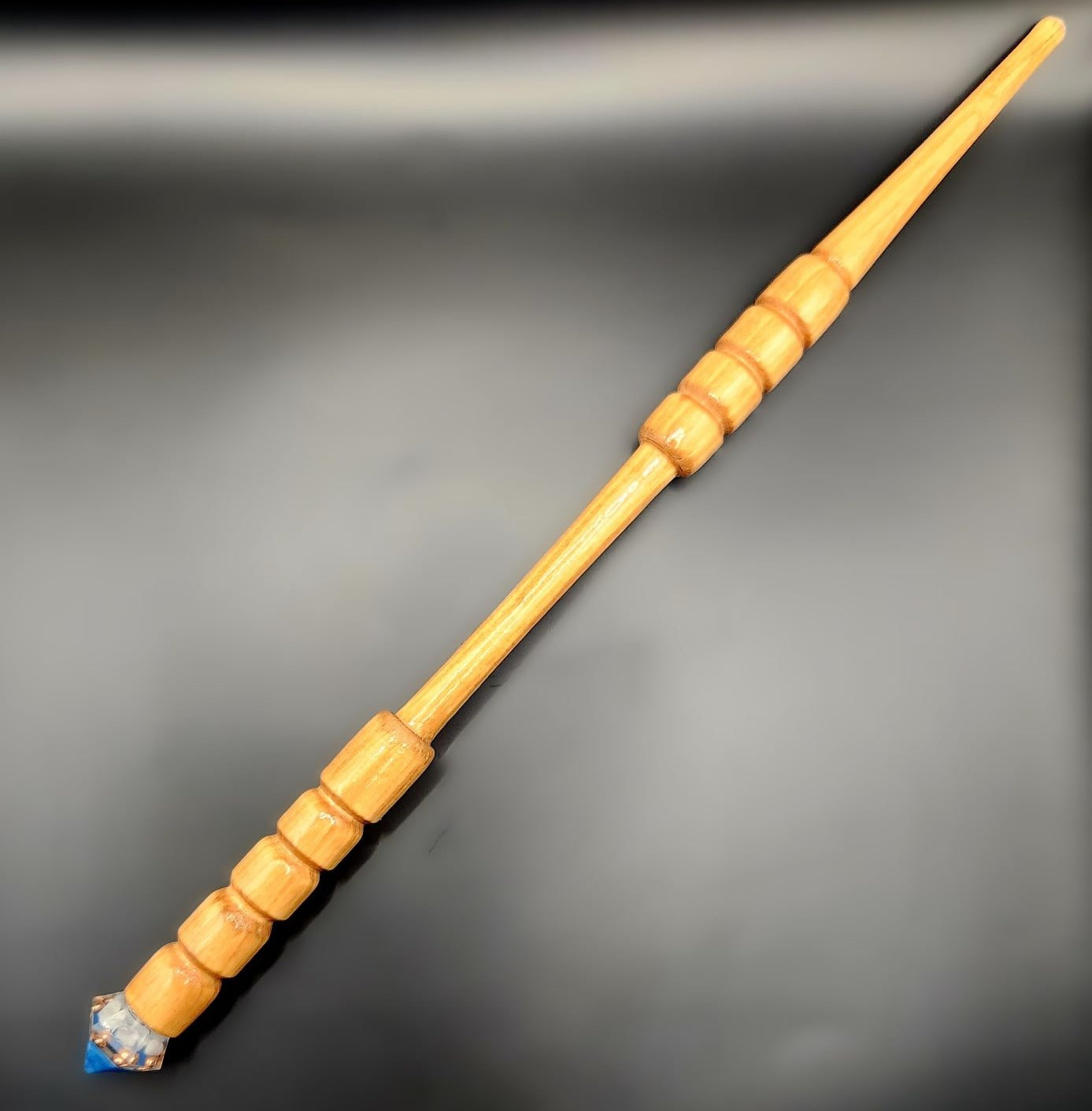 Moonstone Hand-Turned Wooden Orgonite Wand