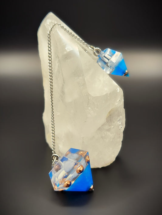 Aquamarine Orgonite Pendulum