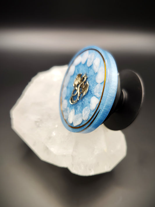 Aquamarine Orgonite Phone Guardian