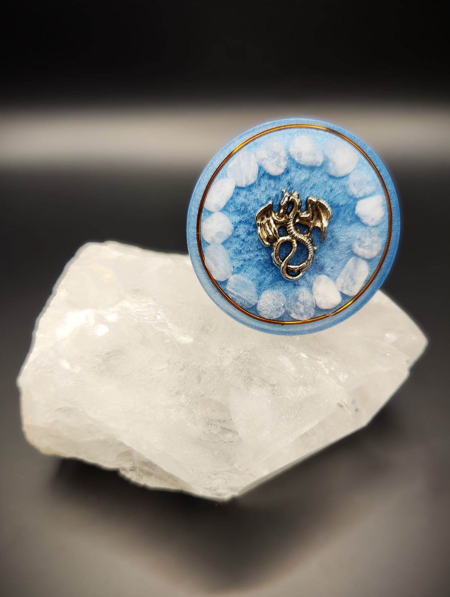 Aquamarine Orgonite Phone Guardian