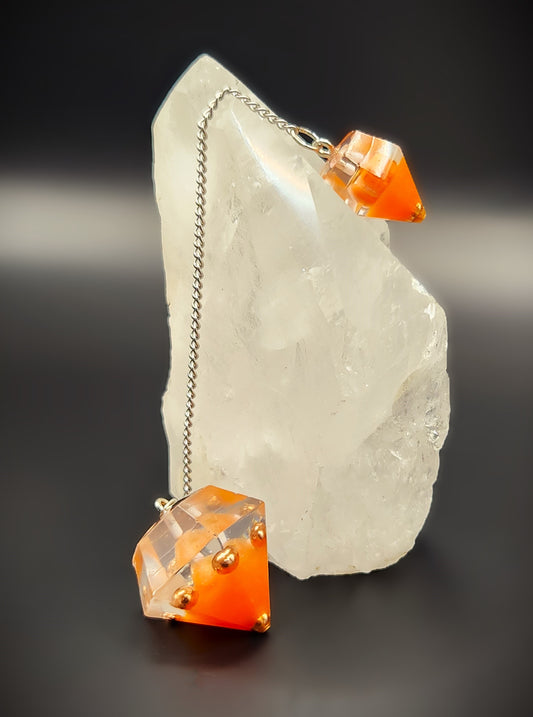 Carnelian Orgonite Pendulum