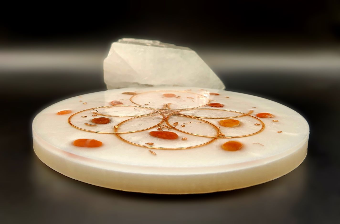 Carnelian Orgonite Charging Plate