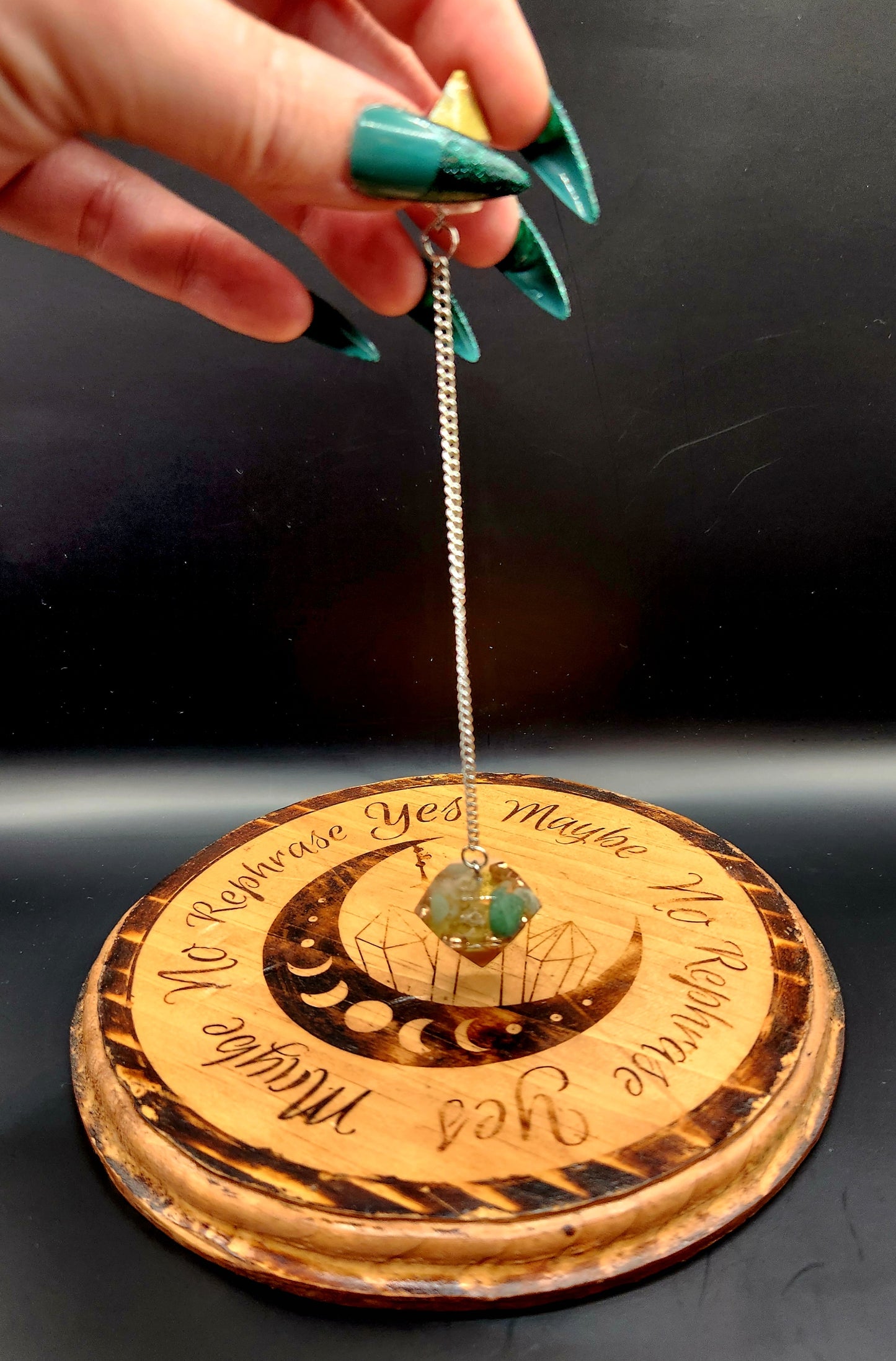 Aventurine & Citrine Orgonite Pendulum