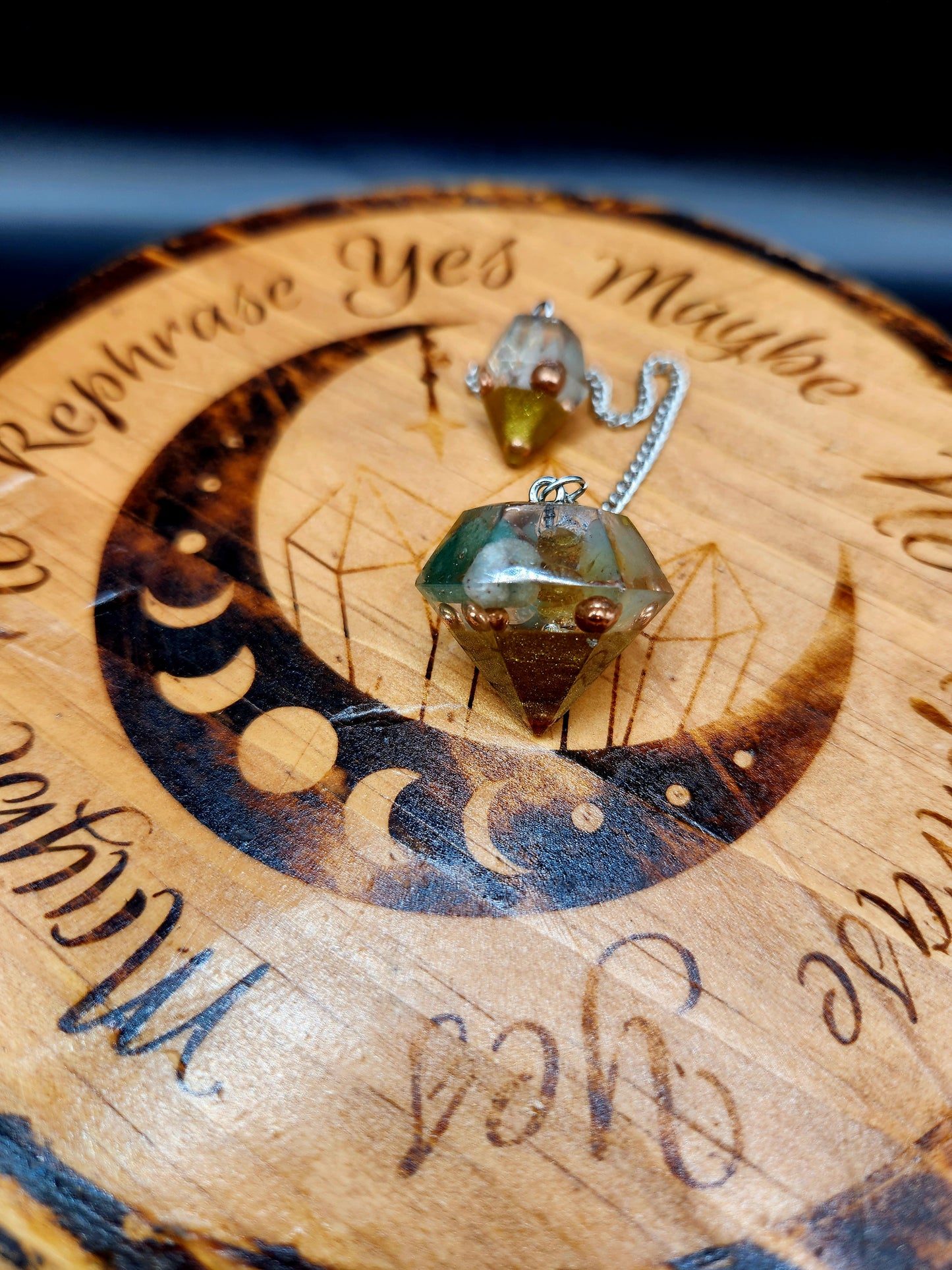 Aventurine & Citrine Orgonite Pendulum