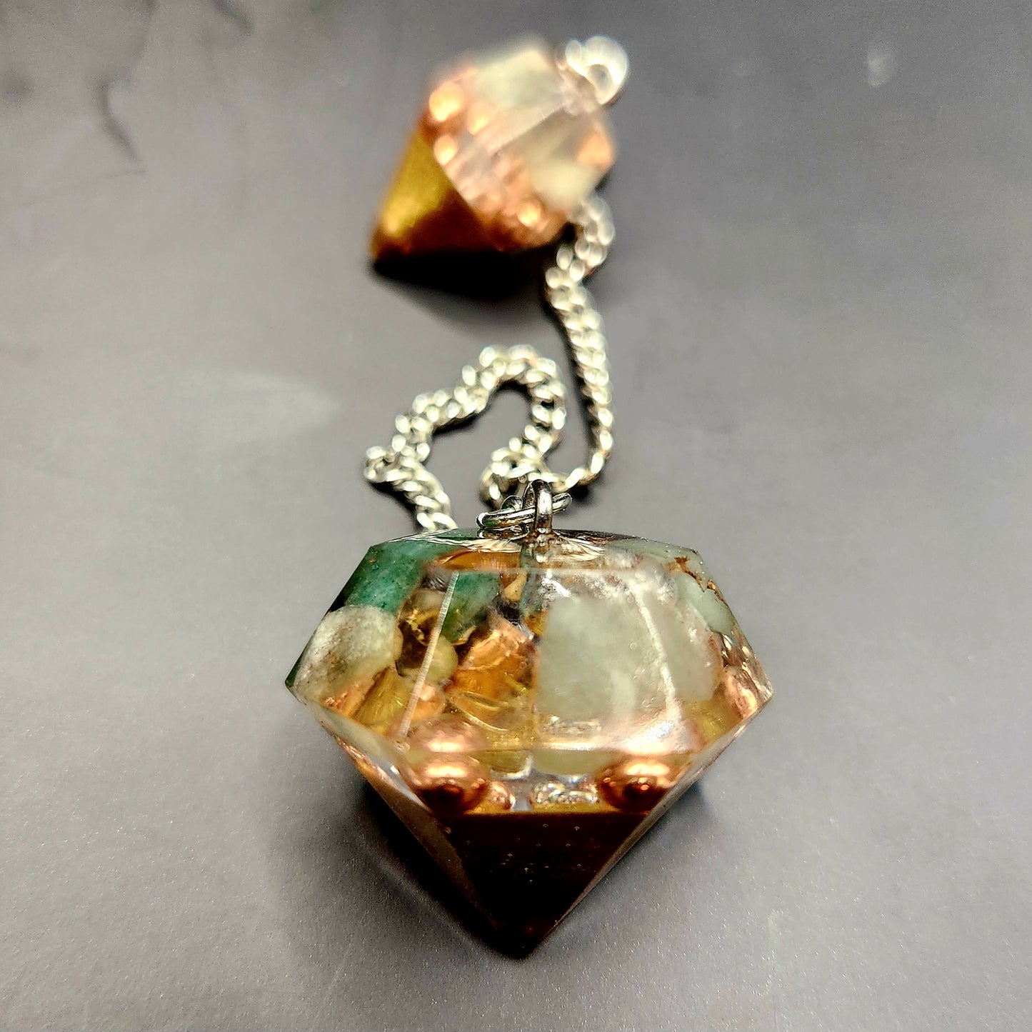 Aventurine & Citrine Orgonite Pendulum