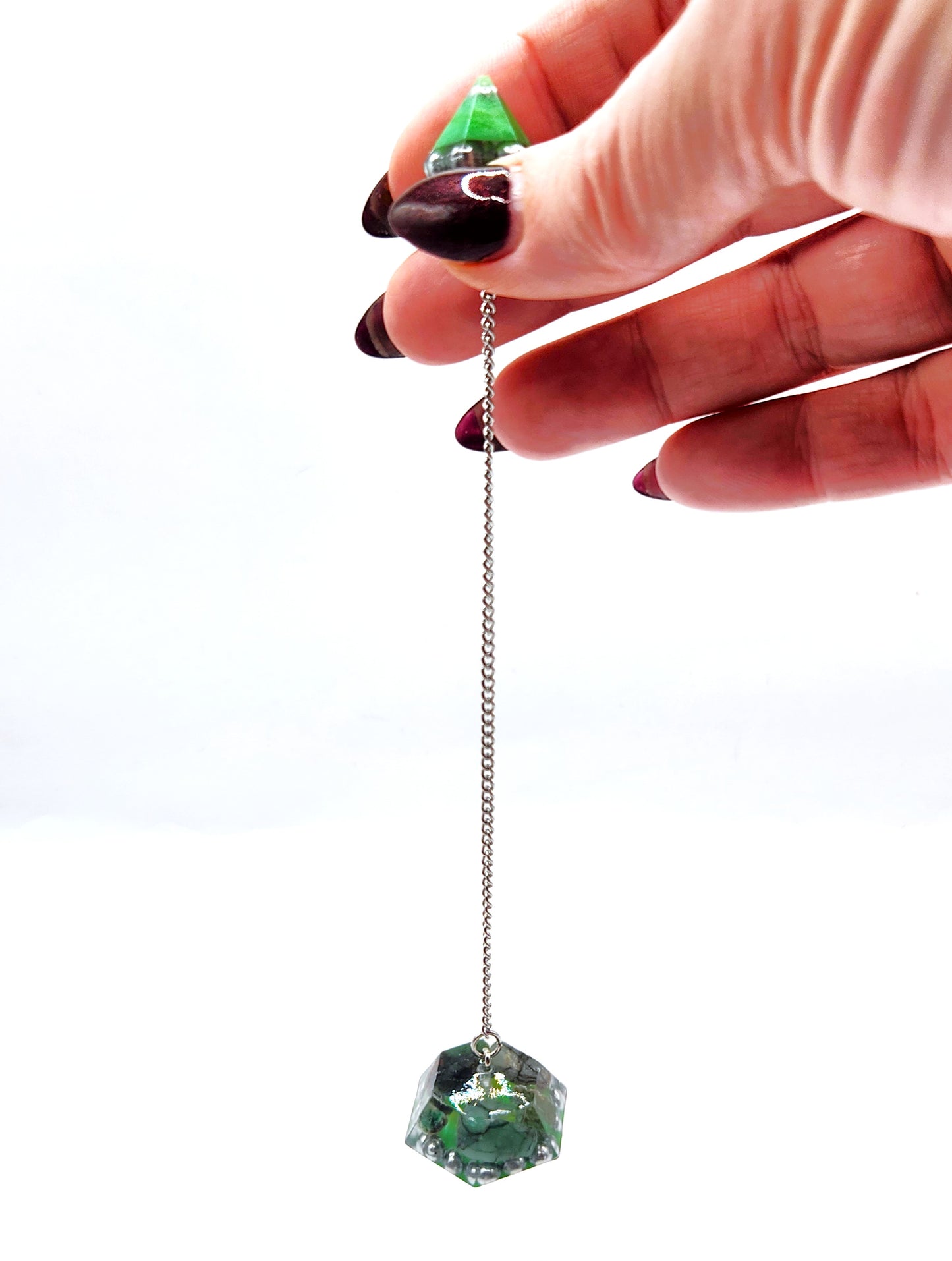 Emerald Orgonite Pendulum