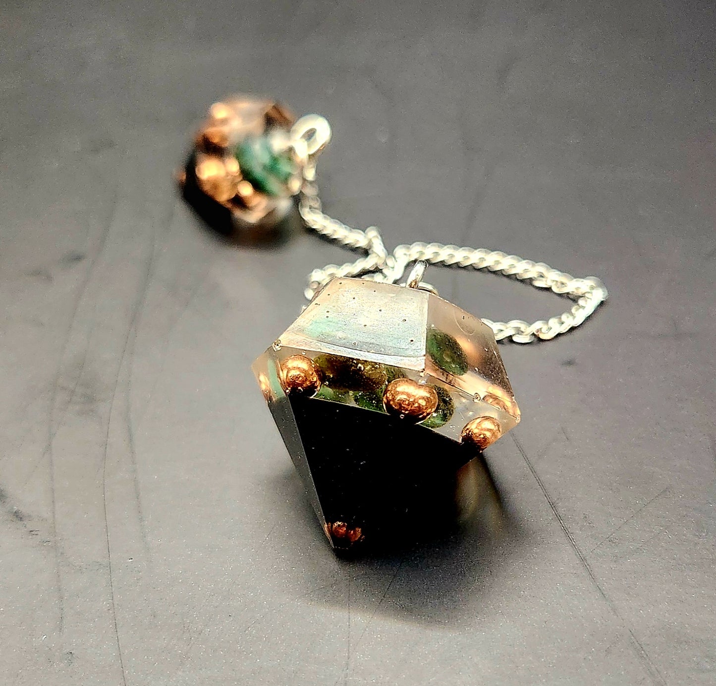 Emerald Orgonite Pendulum