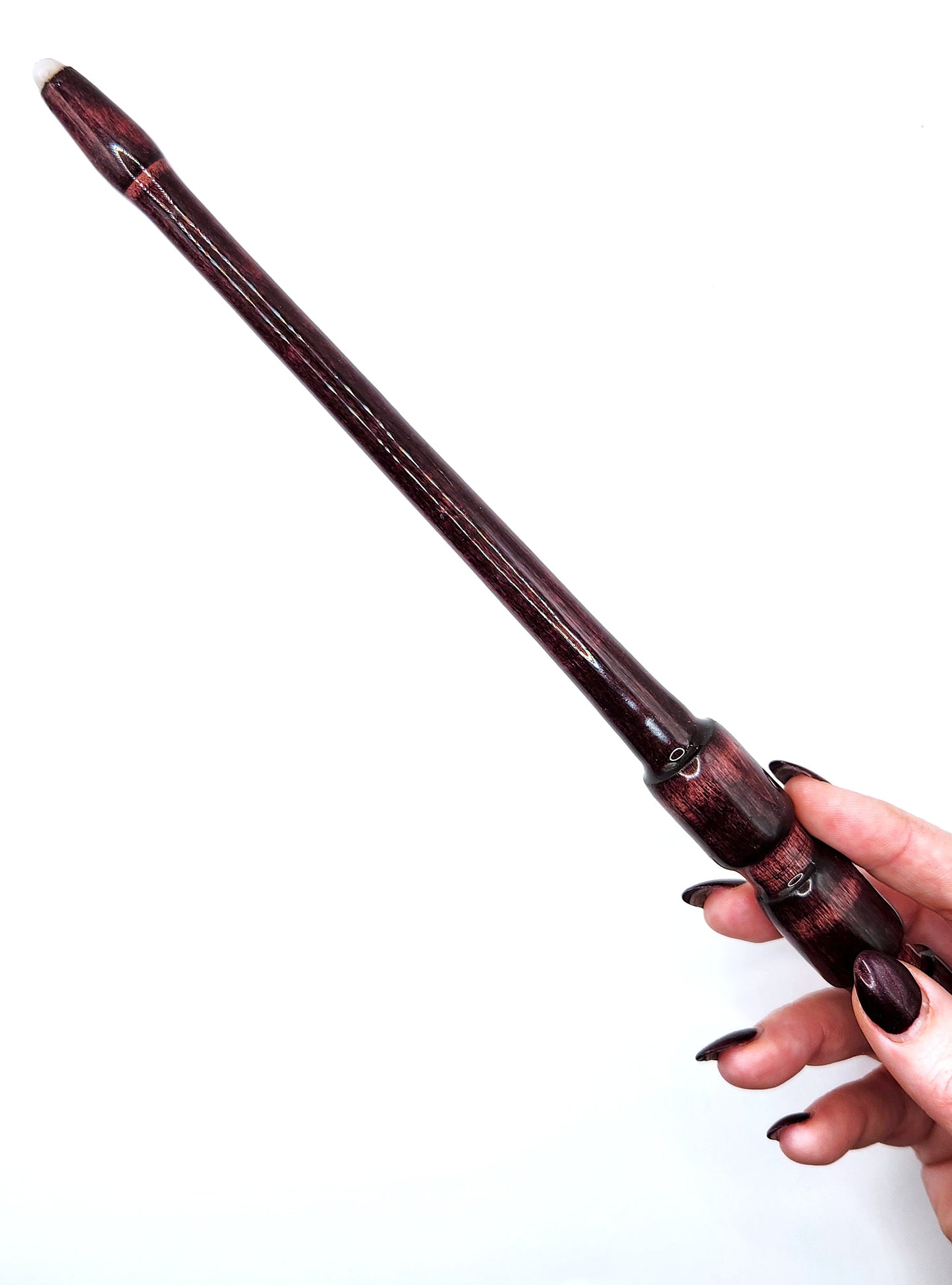 Morganite Hand-Turned Wooden Orgonite Wand