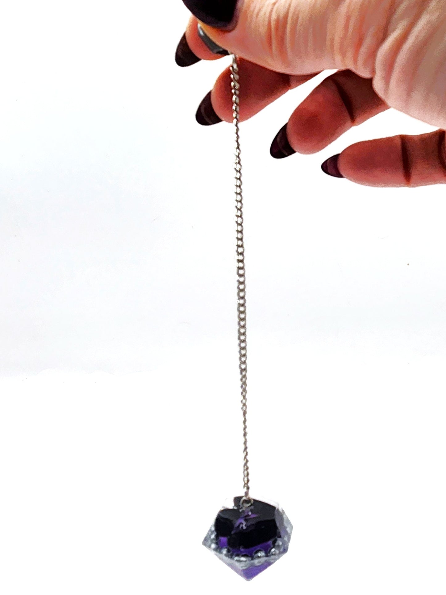 Obsidian Orgonite Pendulum - Purple