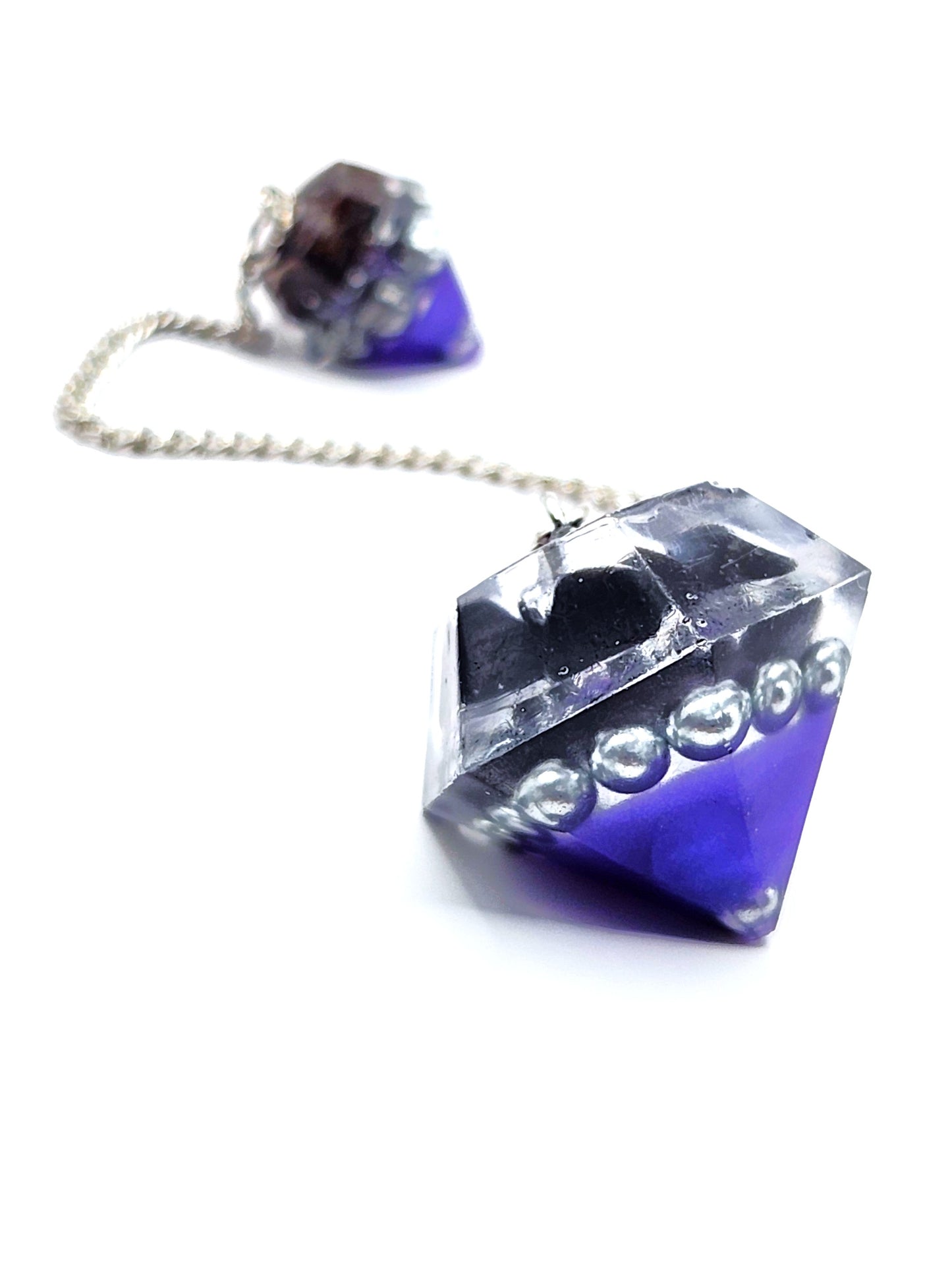 Obsidian Orgonite Pendulum - Purple
