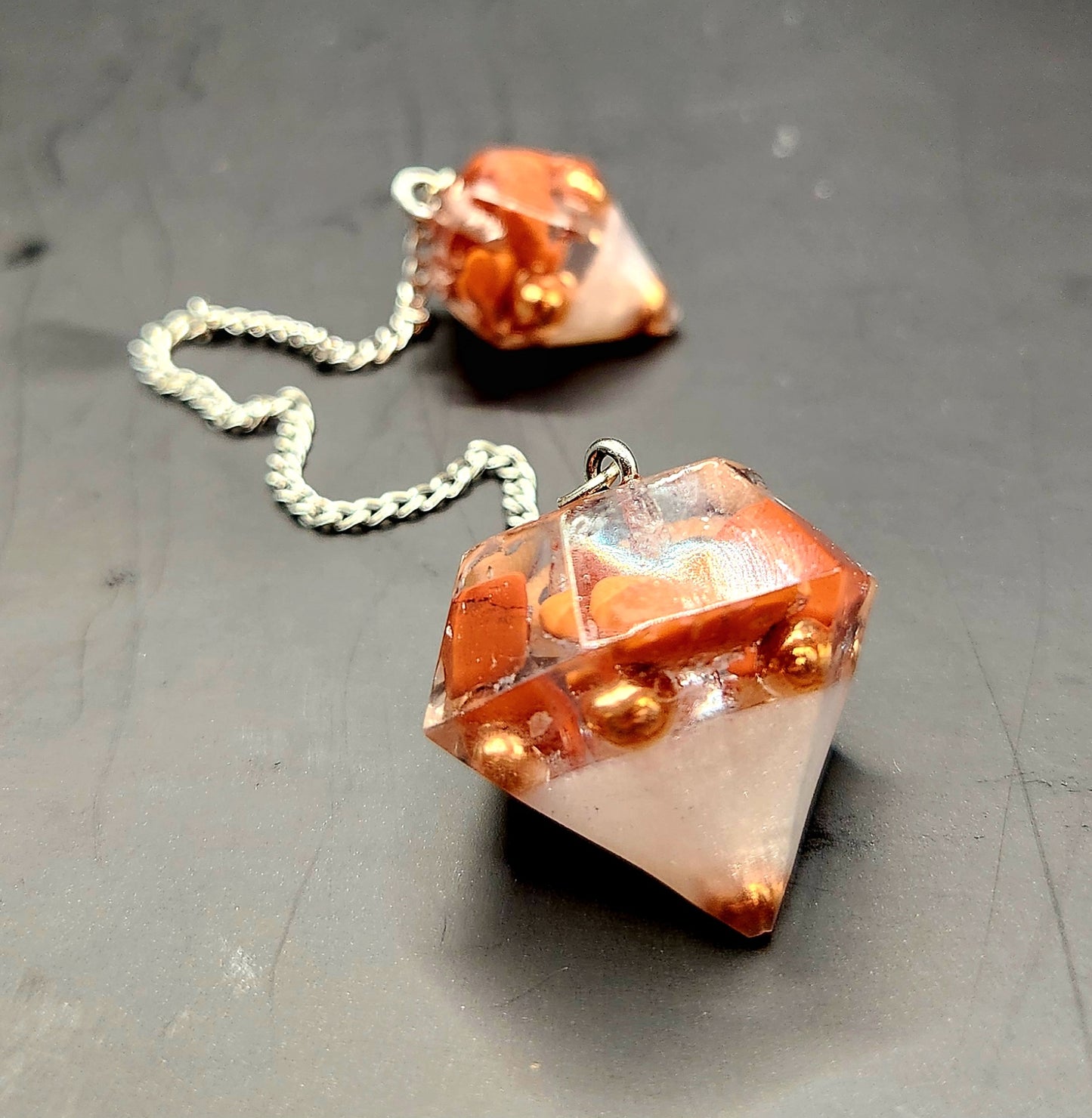 Red Jasper Orgonite Pendulum